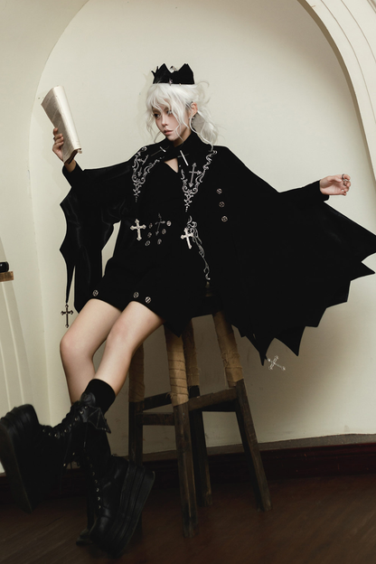 エターナルナイトゴシックケープ+トップス+パンツ