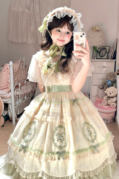 Lily Forest Ever Dress + Flower + Flat Cap + Clip
