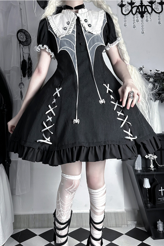 Maid Gothic Punk Style Dark Lolita Dress