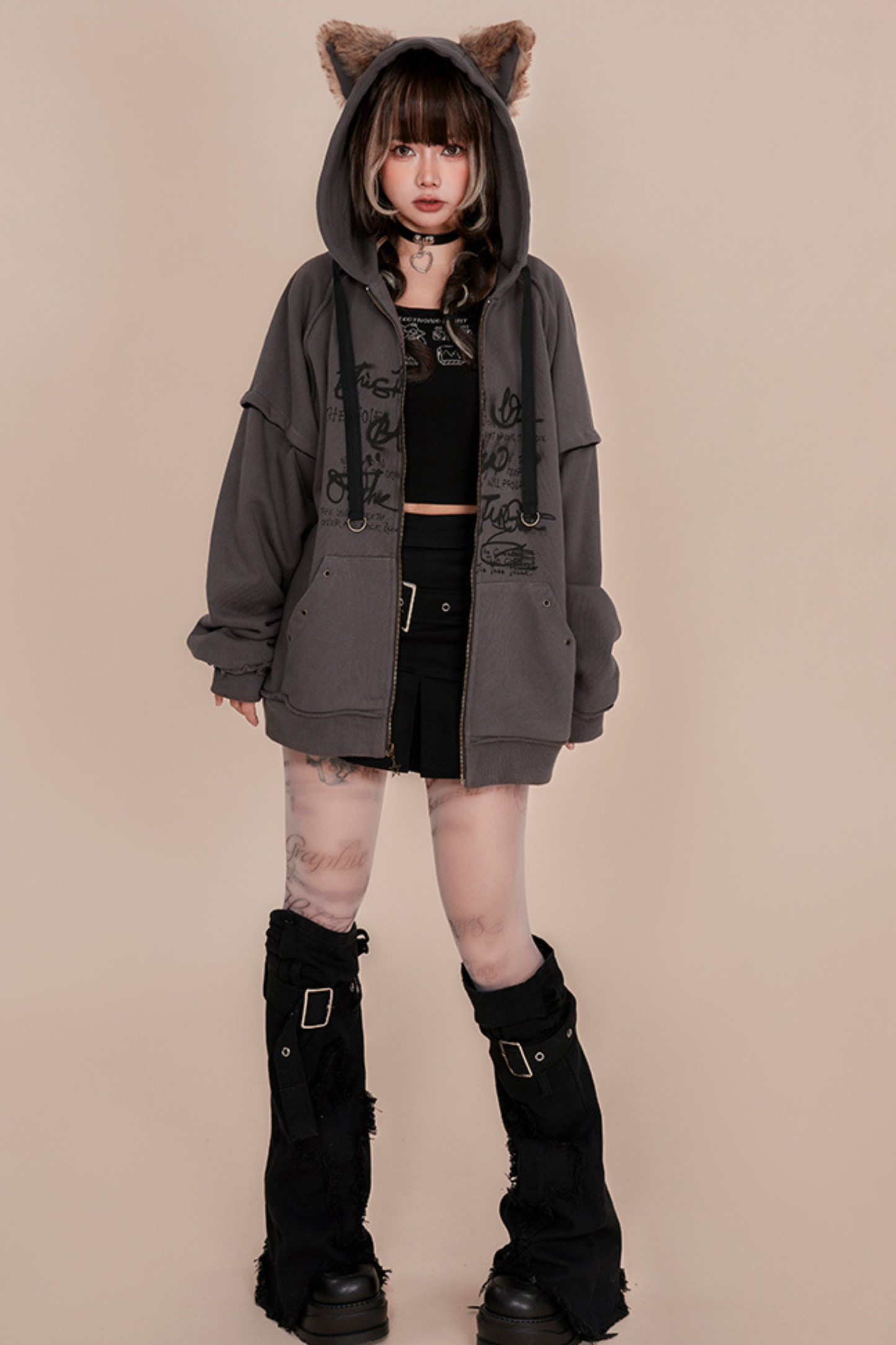 Wolf Ear Hood Loose Hoodie