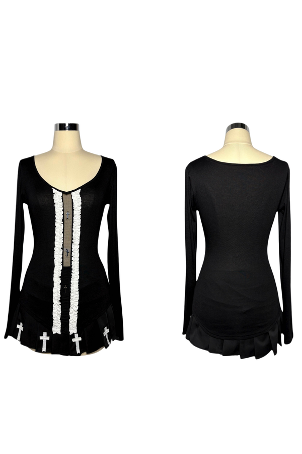 ゴシッククロスニットトップス
