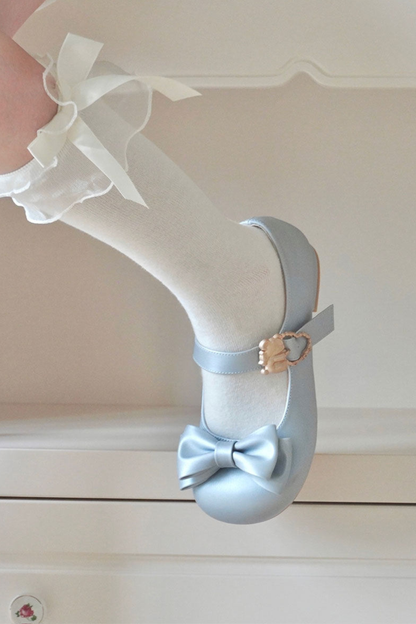 Satin Sheep Puff Shoes