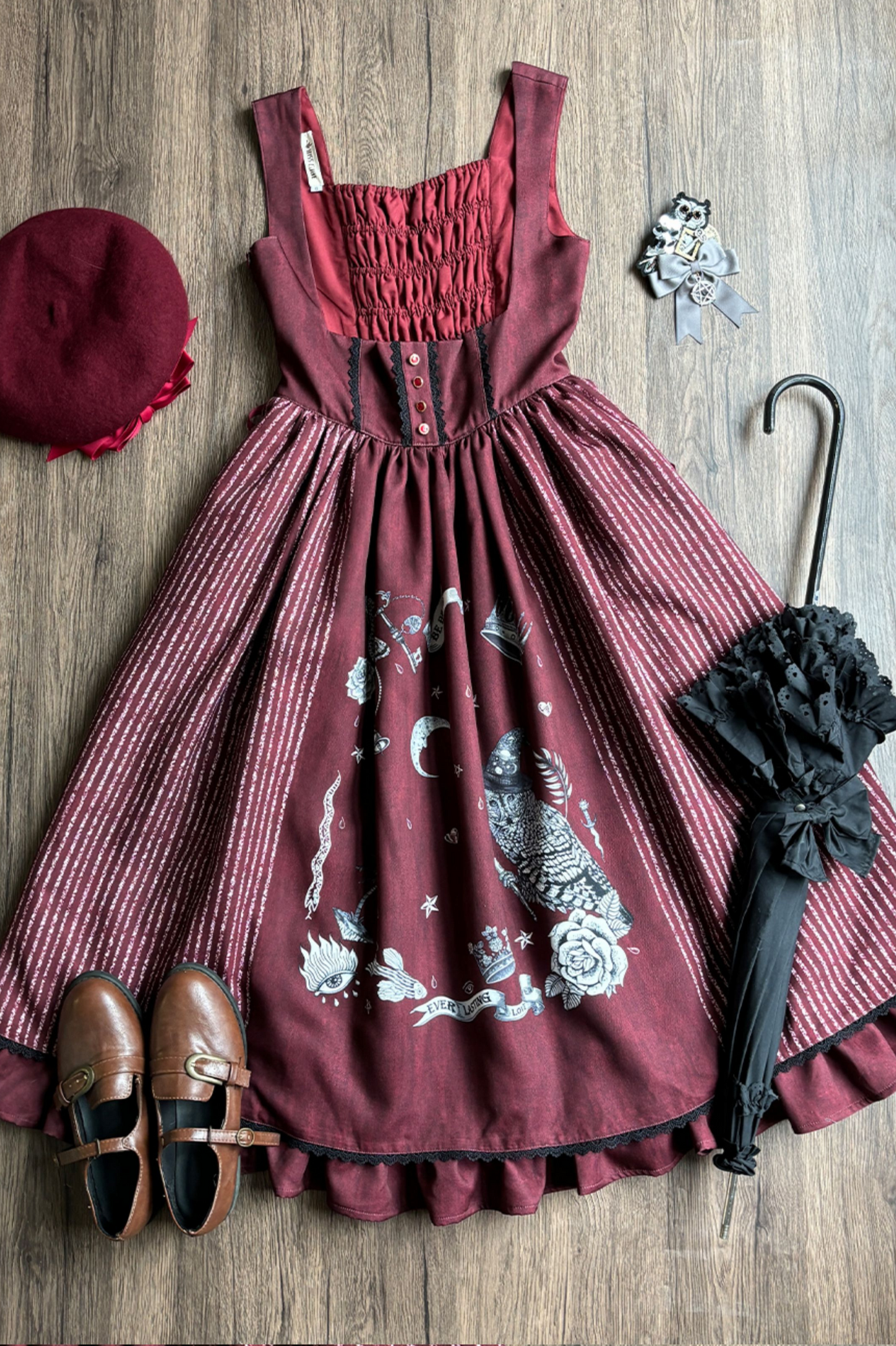 魔法学園レトロエレガントロリータジャンパースカート