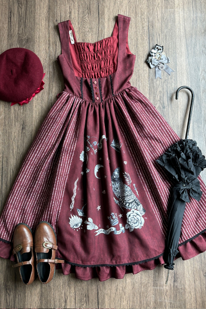 魔法学園レトロエレガントロリータジャンパースカート