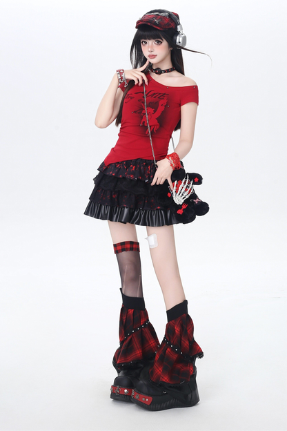 暗黑女孩星星蛋糕裙+腰带