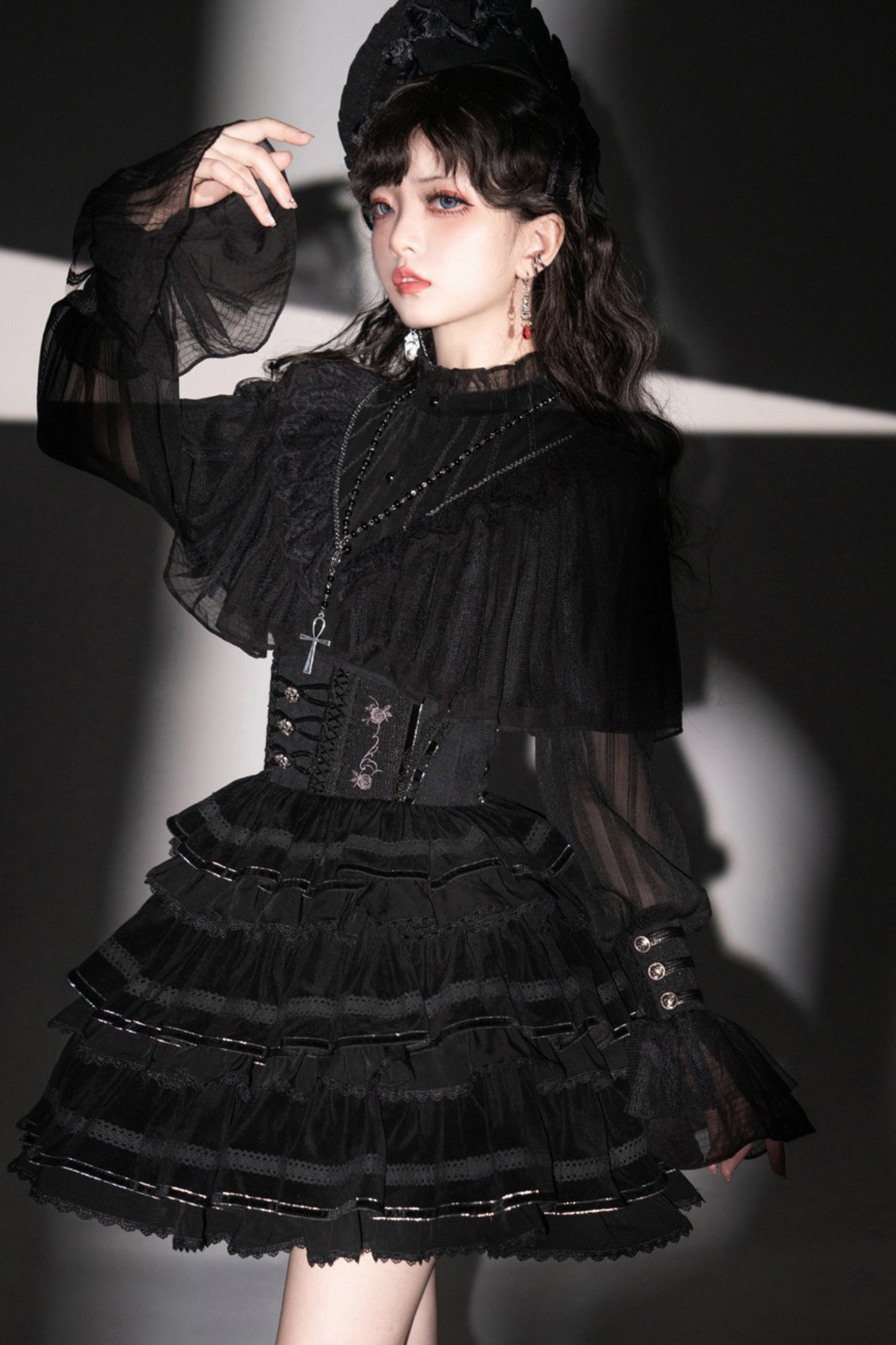 【予約商品】ロリータシャツ+フィッシュボーンスカート