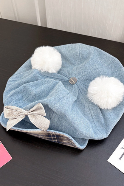 Bear Ear Plaid Beret