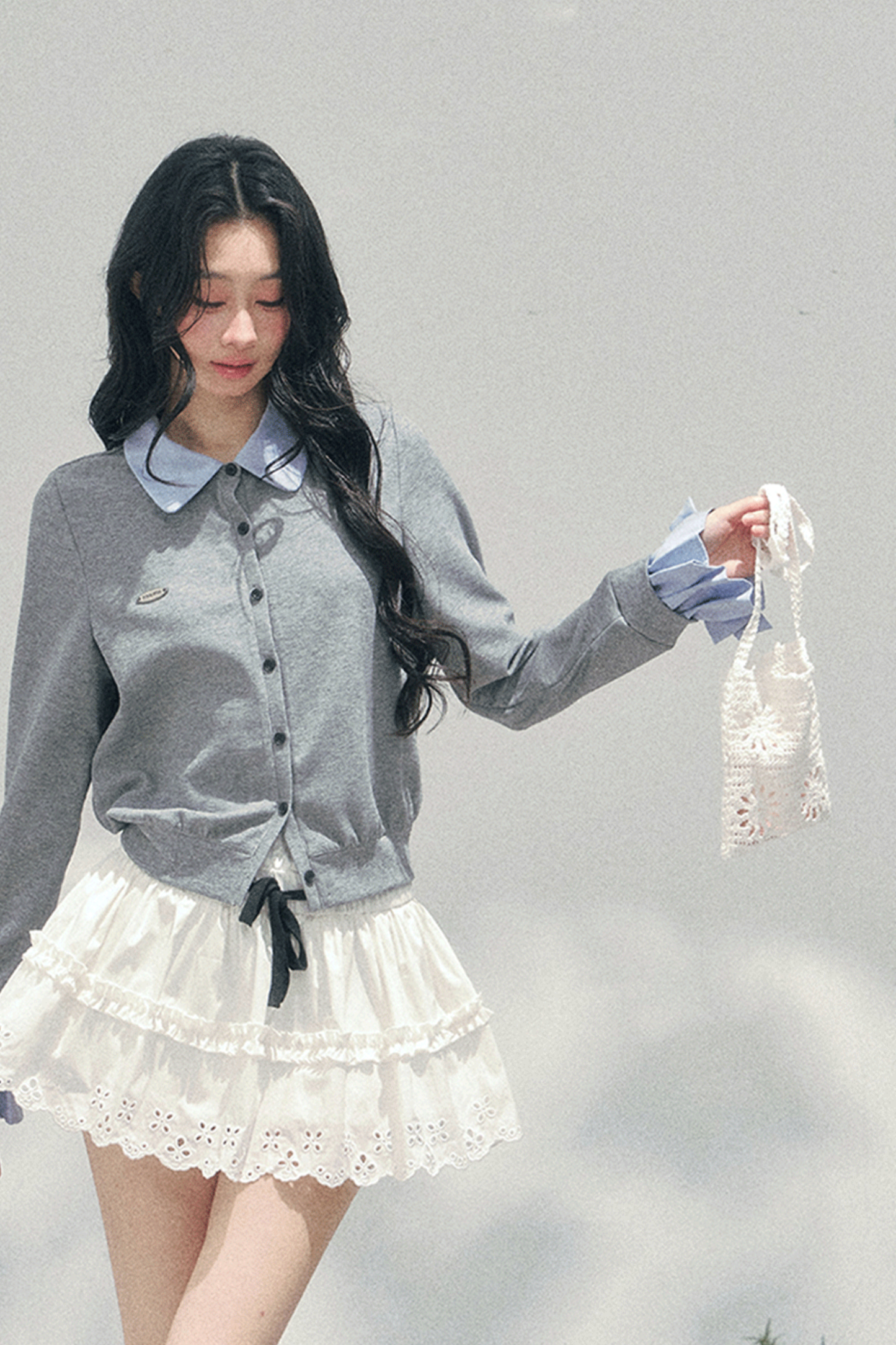 フレンチフェイクツーピースポロセーター