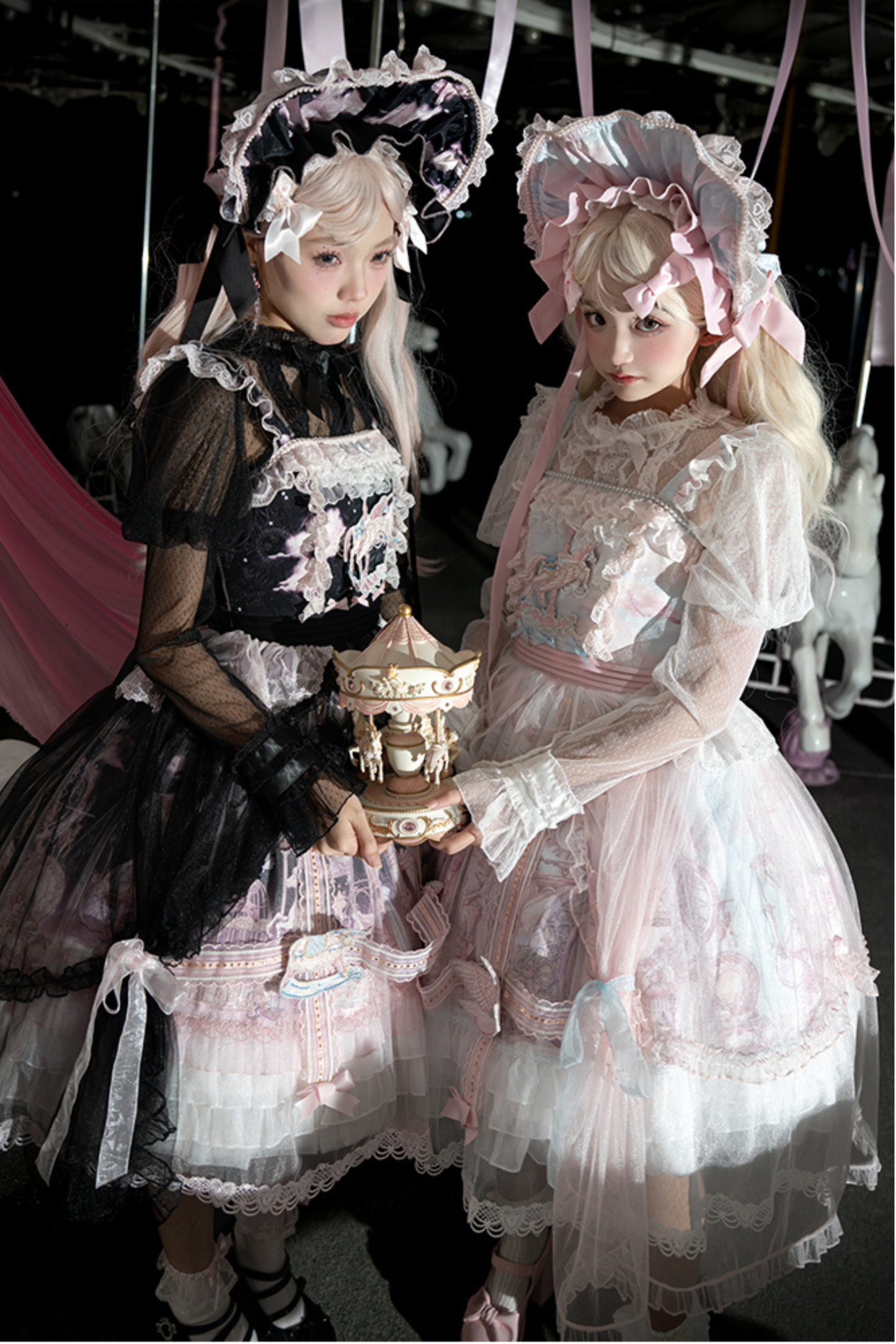 【予約商品】ペガサスガーデンチュールカーテンバードケージサスドレス＋ボンネット