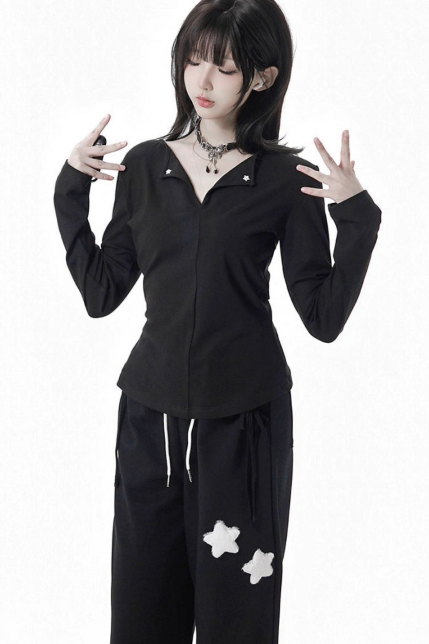 ステッチウエストベーシックトップス