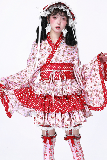 Retro-Pop-Lolita-Kimono-Oberteil