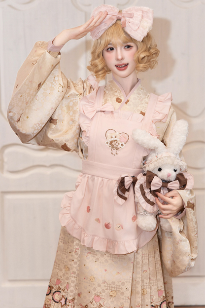 中國風甜美馬戲團圍裙+上衣+裙子+夾子