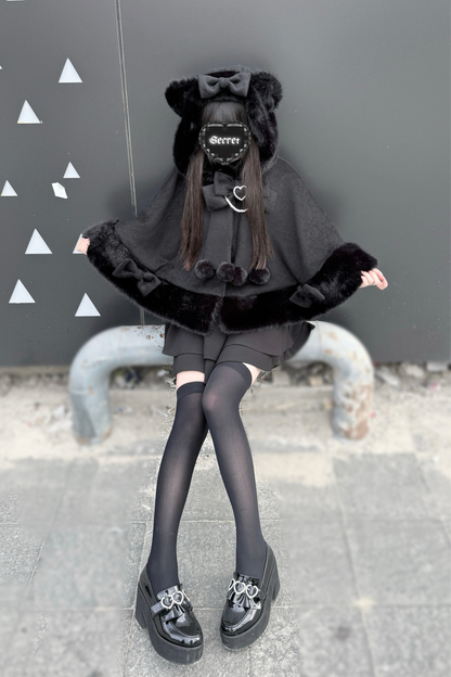 猫耳スノーケープ