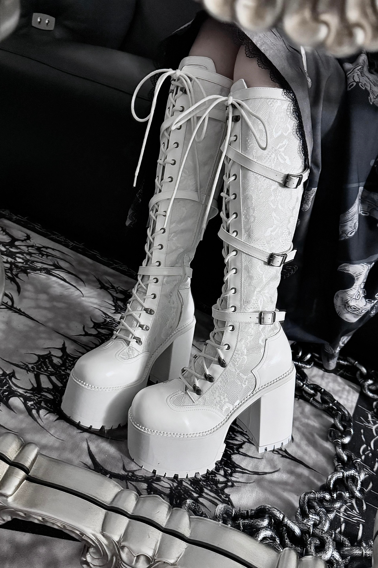 【4月4日予約締切】レースゴシックスエードレースアップブーツ