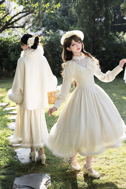 Rouge Snow Fishtail Dress + Flared Dress + Hat + Clip