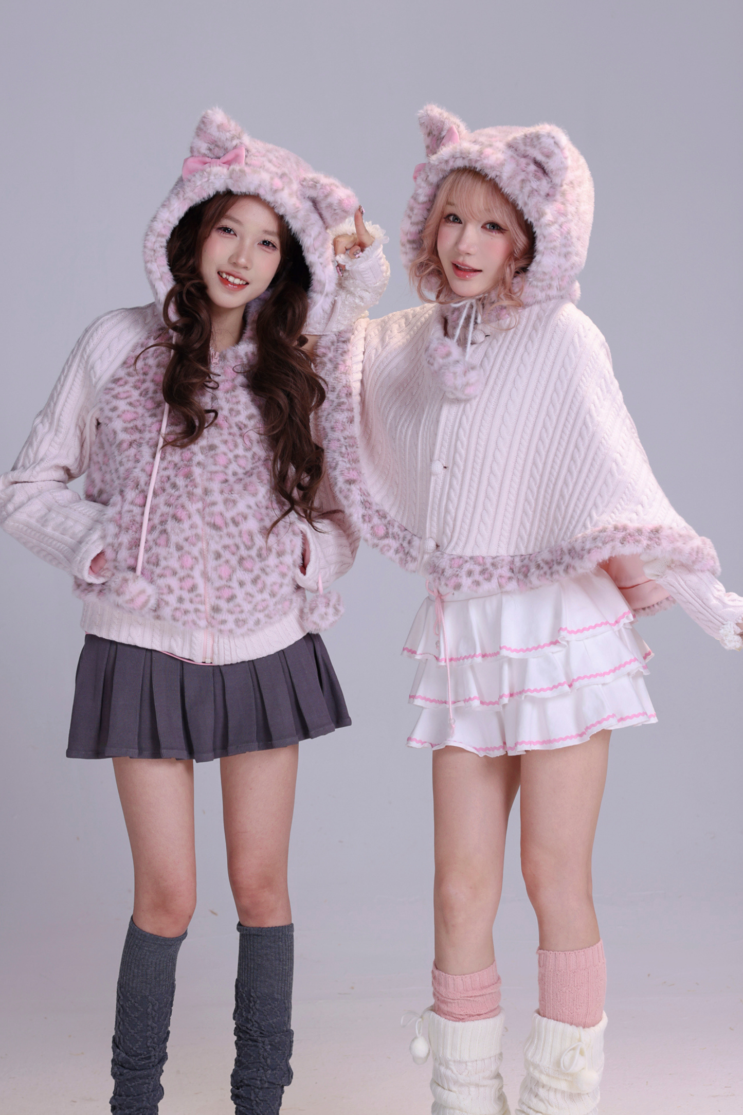 スウィートレパードキャットイヤーケープ