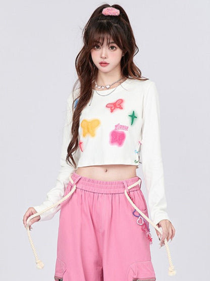 Star Print Dopamine Wear Short Long T