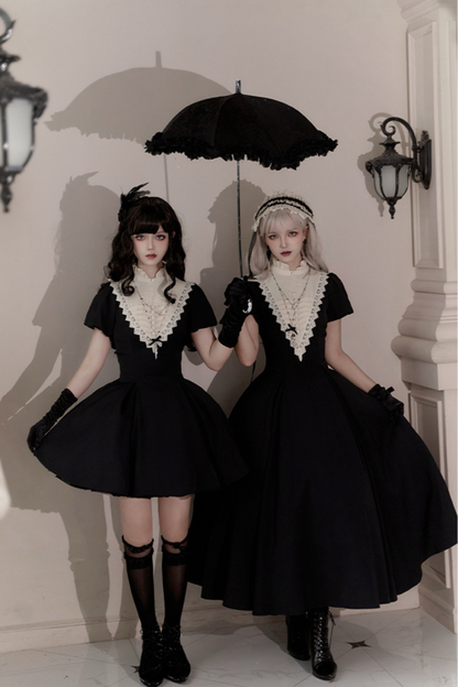 [Reservation product] Dark Gothic Girl School Dress Set