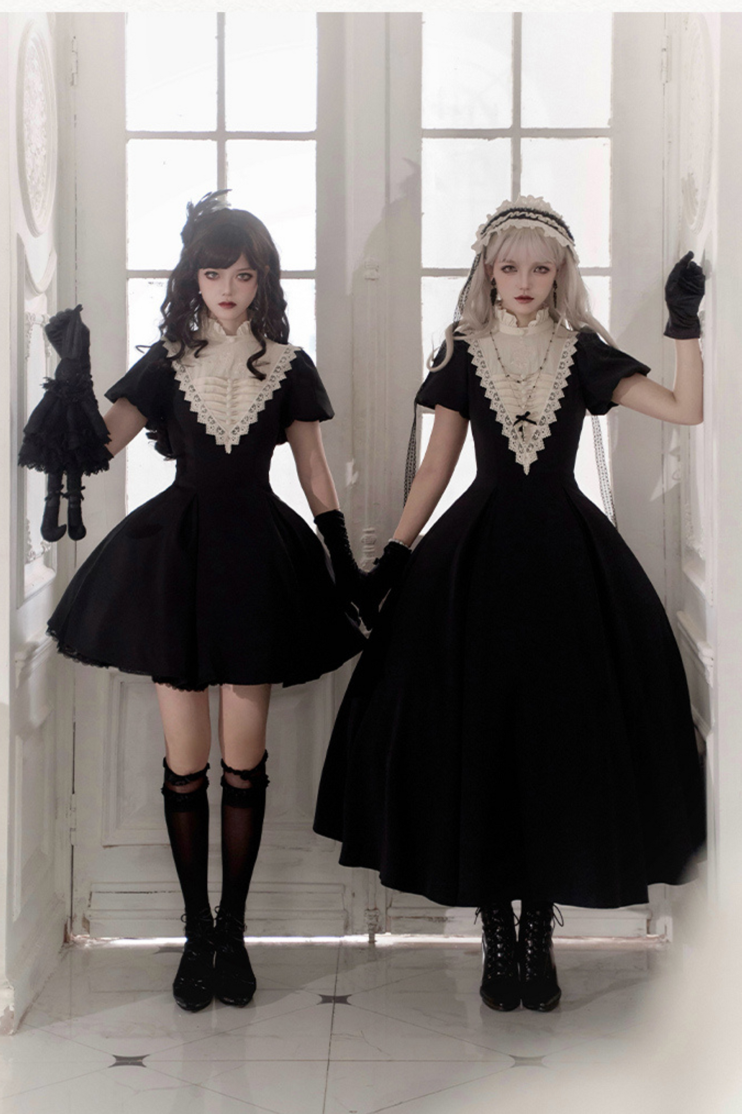 [Reservation product] Dark Gothic Girl School Dress Set