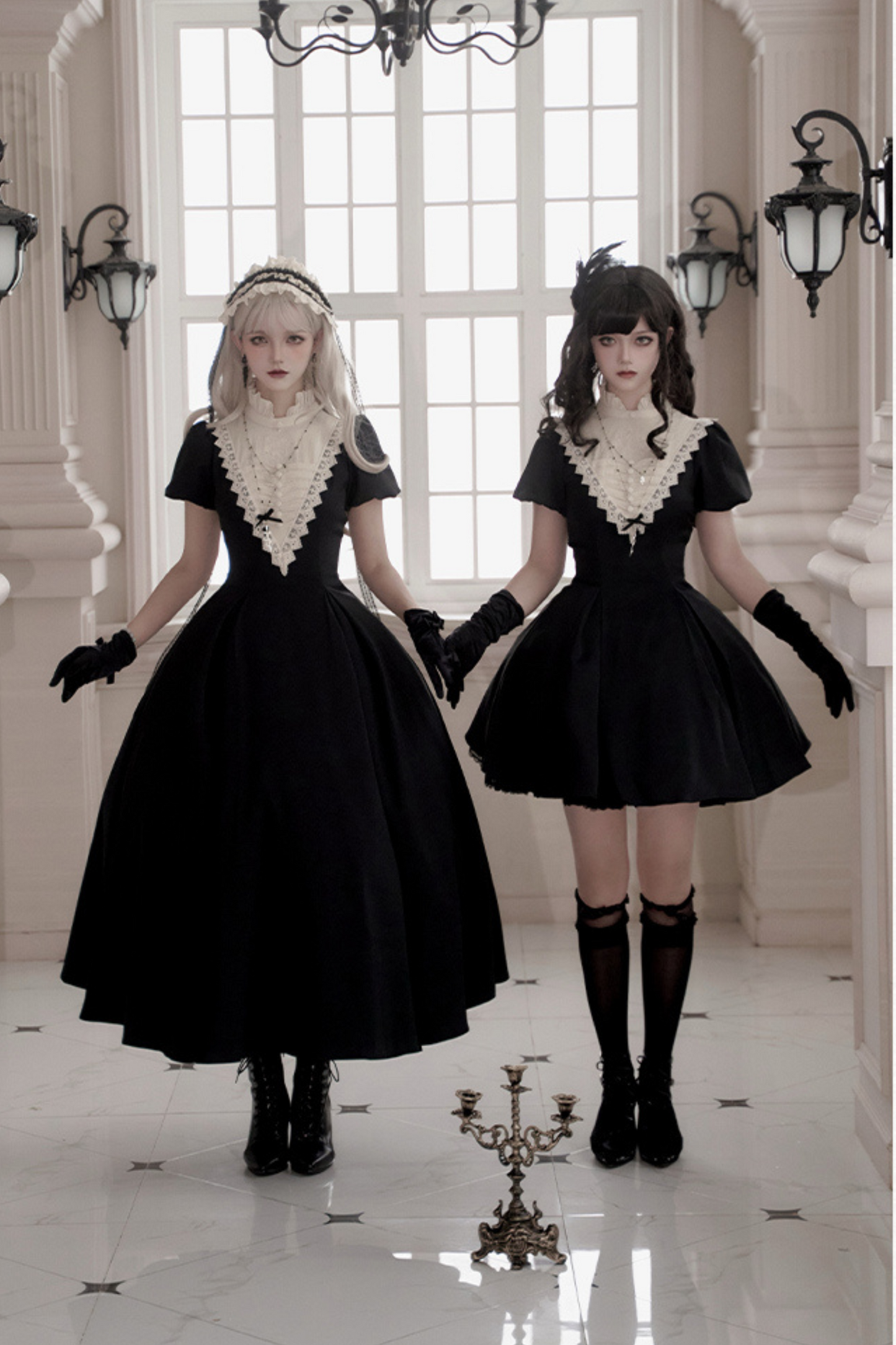 [Reservation product] Dark Gothic Girl School Dress Set