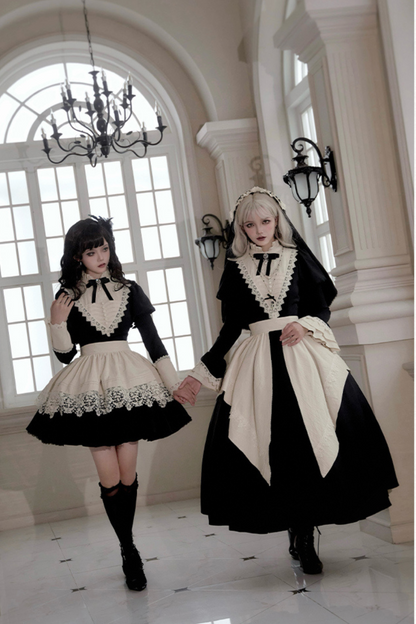 [Reservation product] Dark Gothic Girl School Dress Set