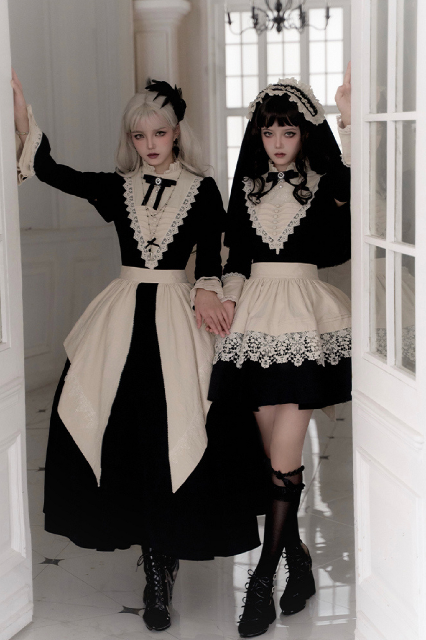 [Reservation product] Dark Gothic Girl School Dress Set