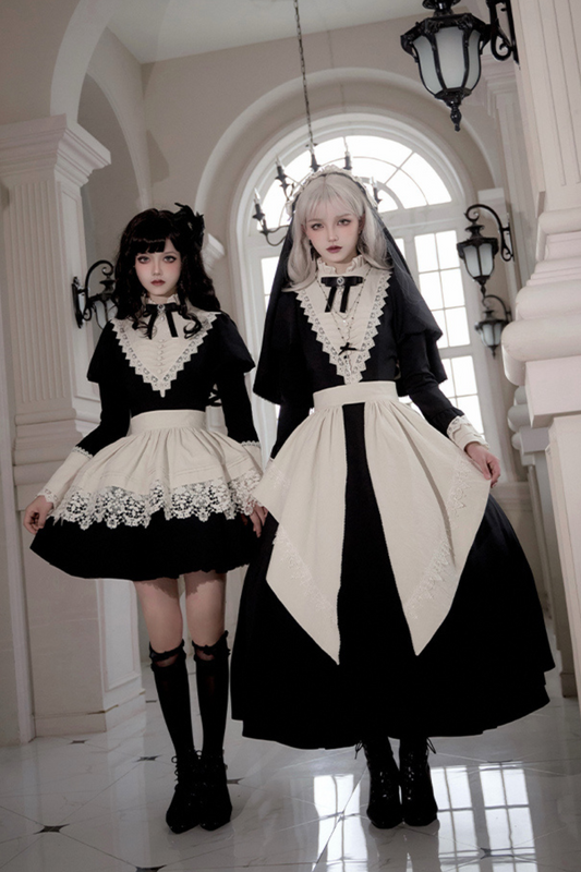 [Reservation product] Dark Gothic Girl School Dress Set