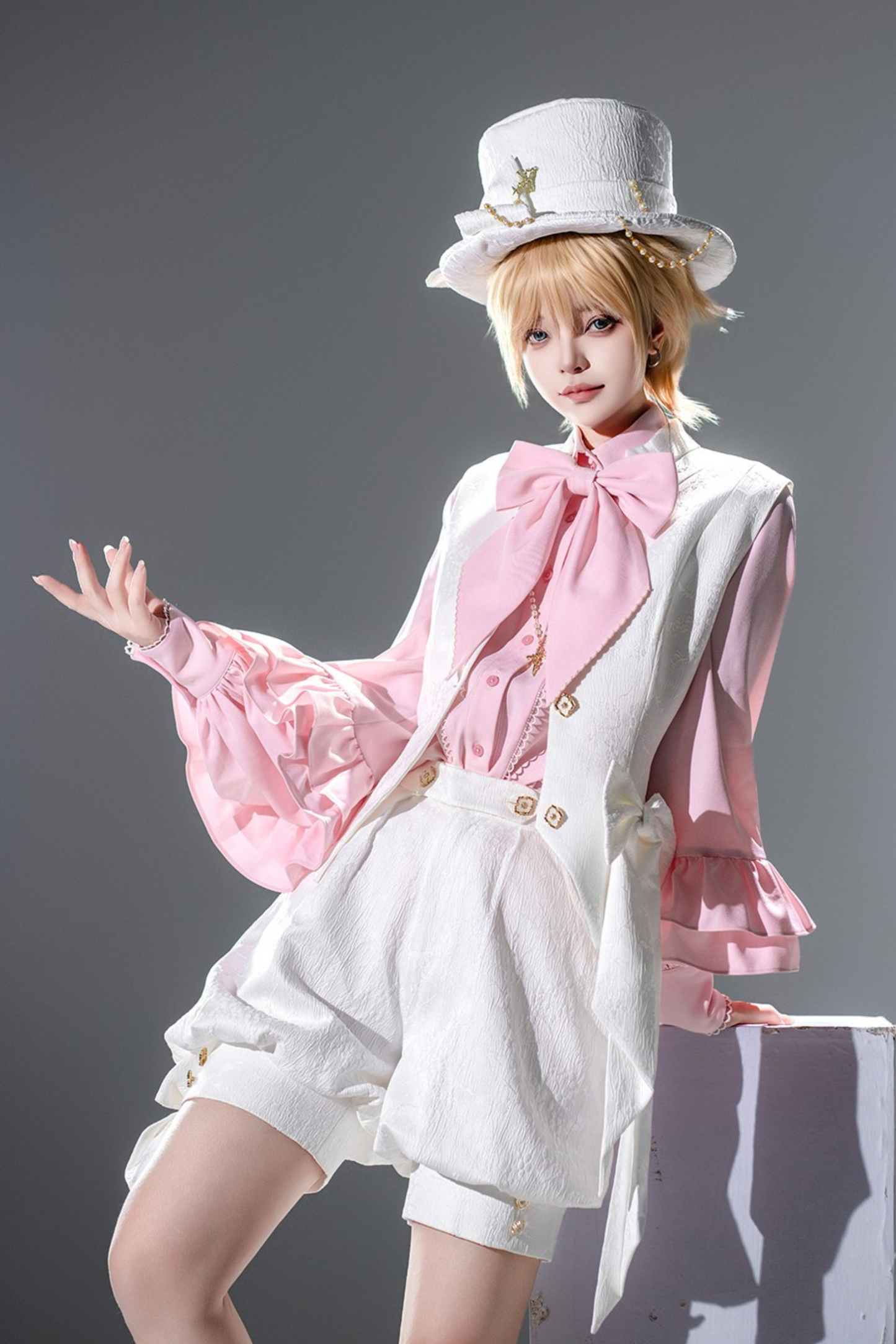 Retro Elegant Prince Shirt + Suspender Shorts