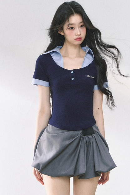 ストレートショルダーアメリカンシャツトップス