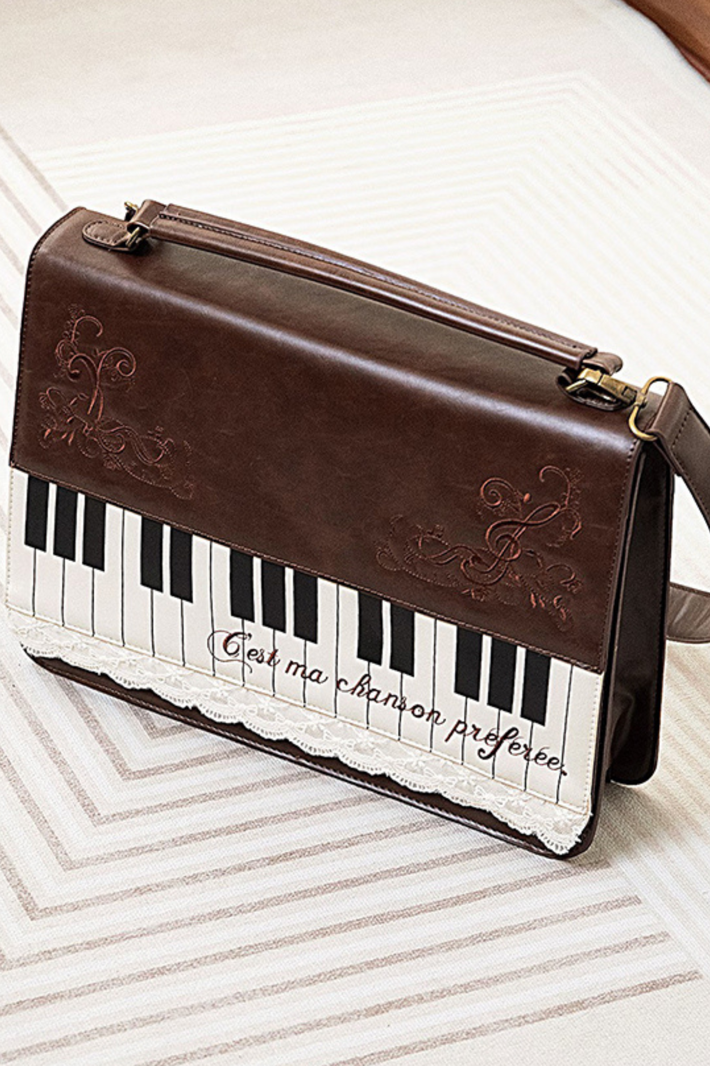 文学ピアノショルダーバッグ
