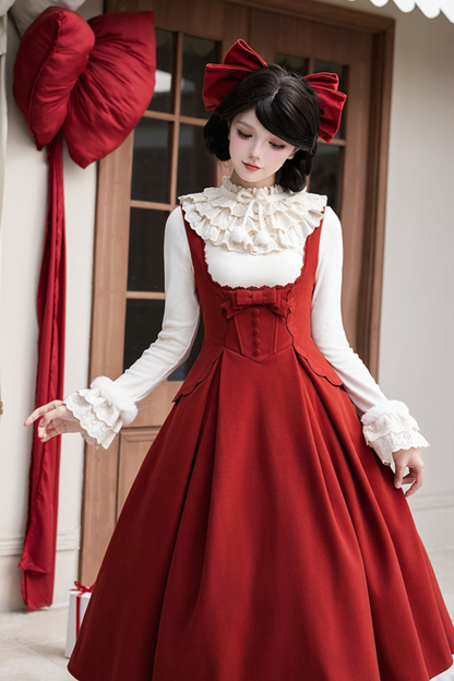 Velvet Rose Suspender Dress + Top + Ribbon