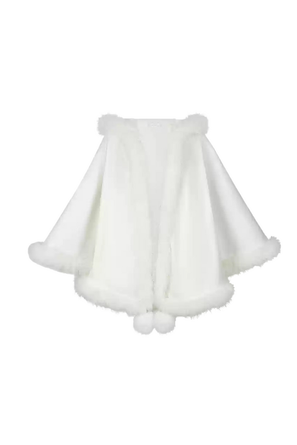 Velvet Fishtail Chinese Dress + Fur Shawl