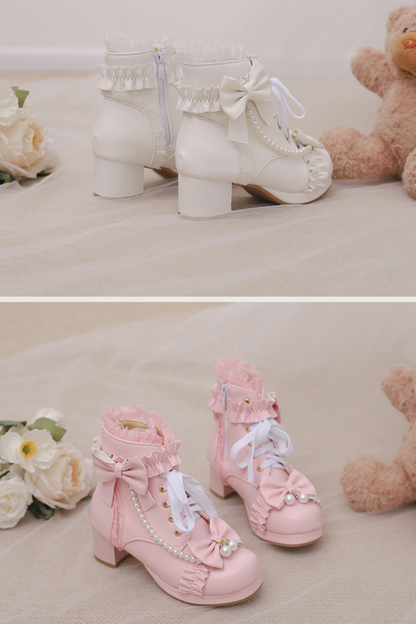 パールリボンスイートロリータブーツ