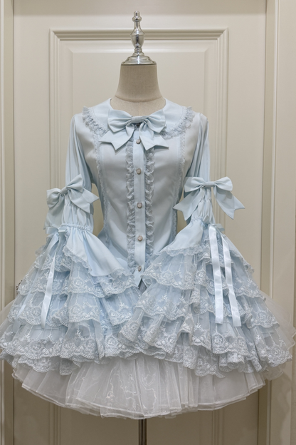 プリンセスリボンフリルスリーブシャツ