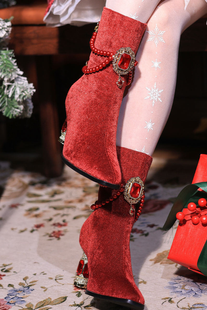 ジェムストーンボーロリータブーツ