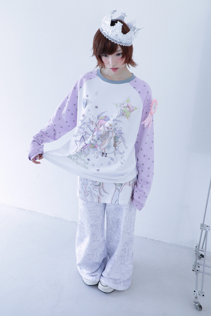 エンジェルホワイトスウェットパンツ