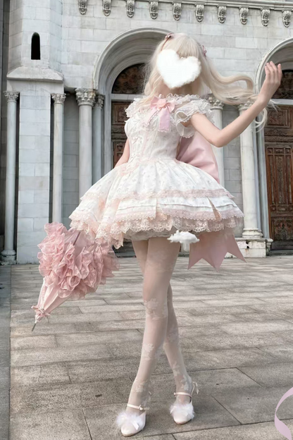 ローズスイートピュアプリンセスドレス+シアーインナー