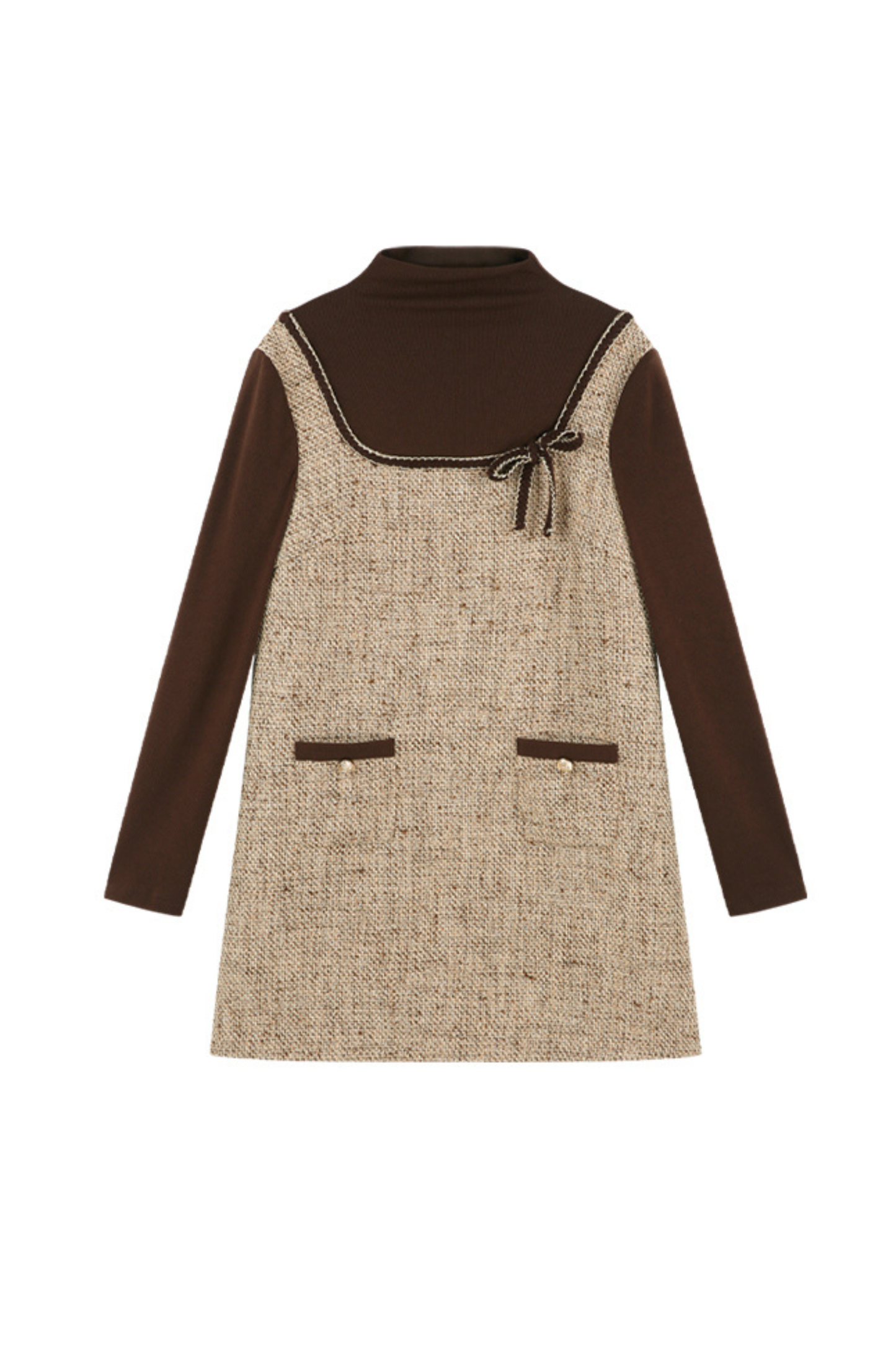 コーヒーカラードプレッピードレス