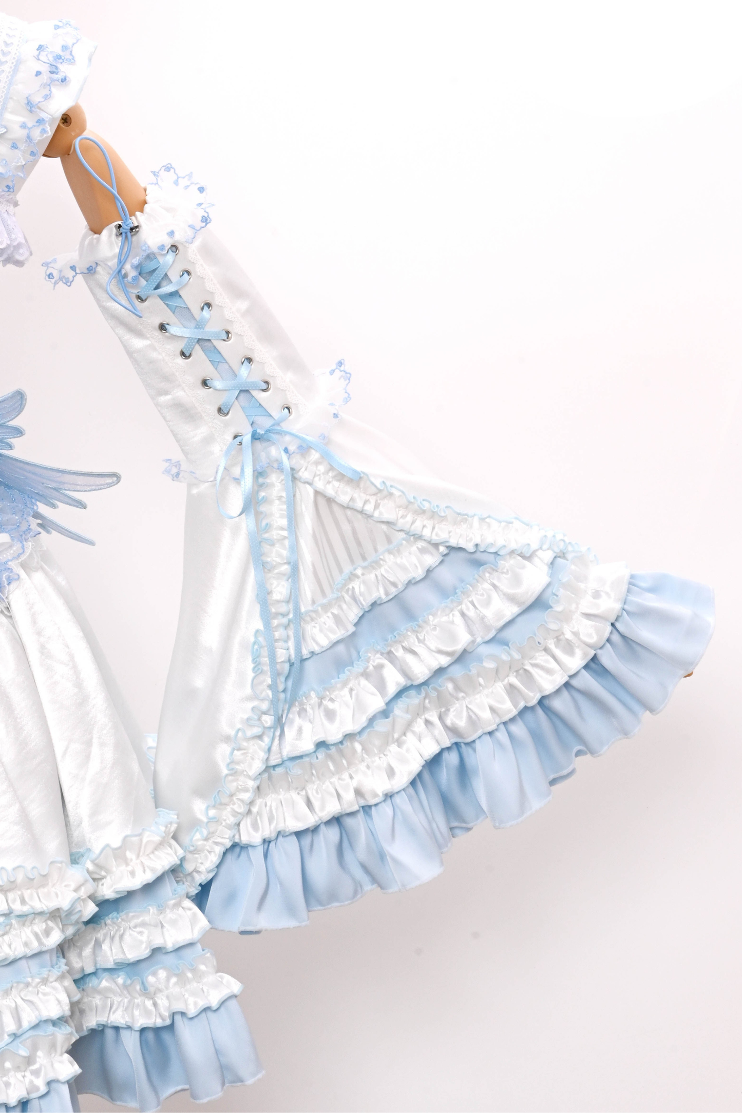 水色天使系列上衣+裙子+衬衫领+袖子+帽子+夹子