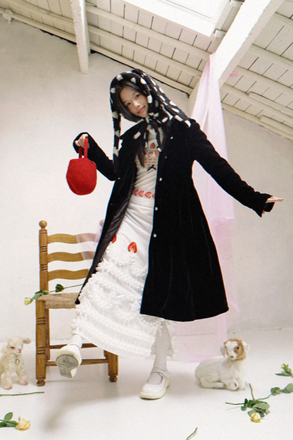 ストロベリーケーキプリントスカート