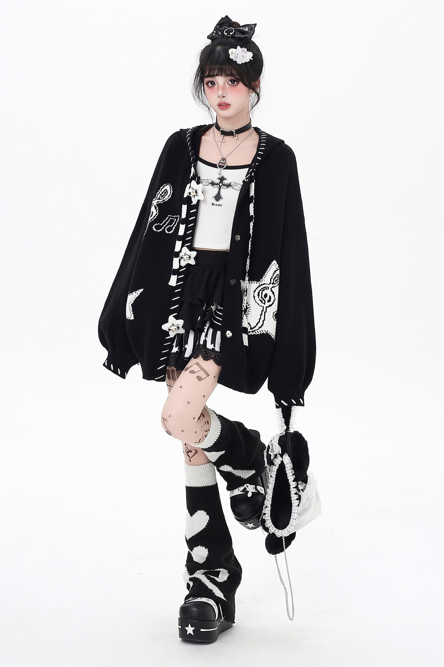 Music Dark Lantern Sleeve Cardigan