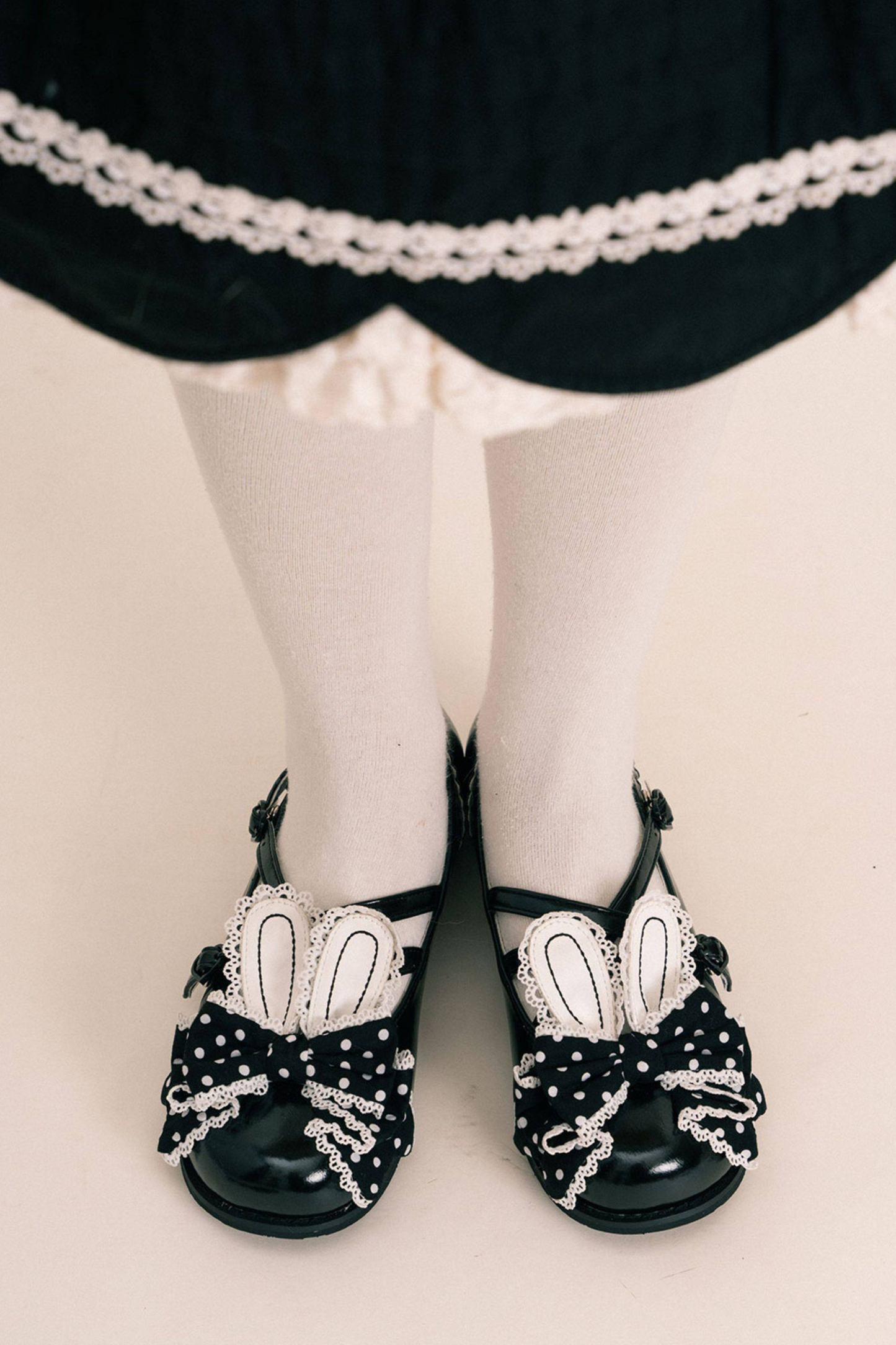Sheep Puff Polka Dot Shoes