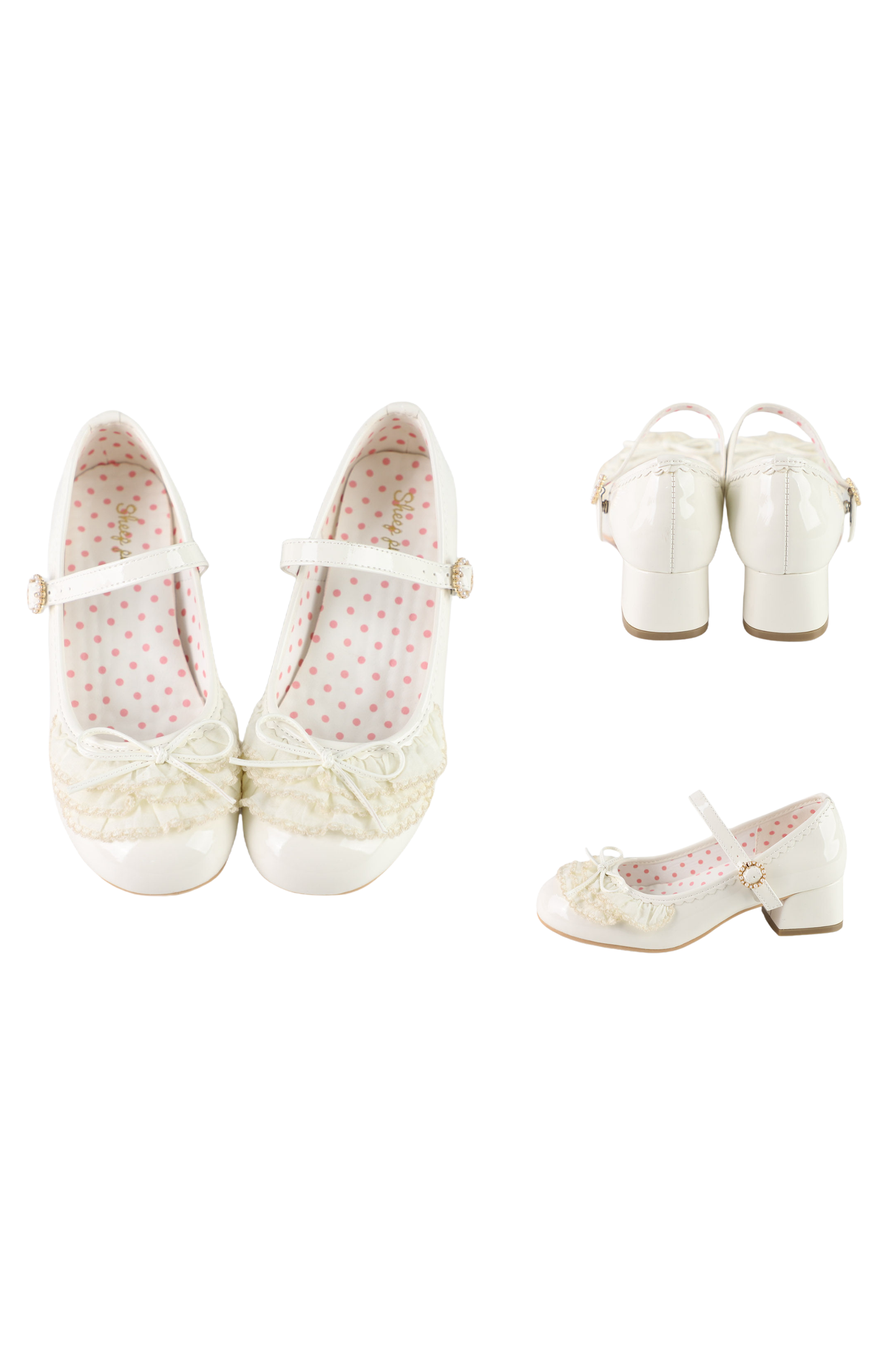 satin lacebow mary jane