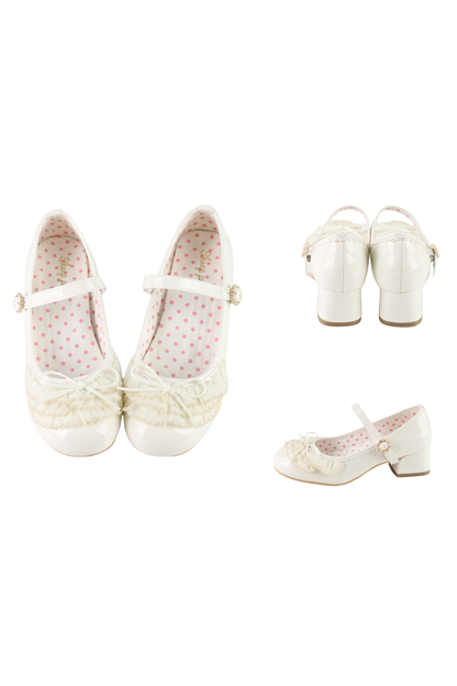 satin lacebow mary jane