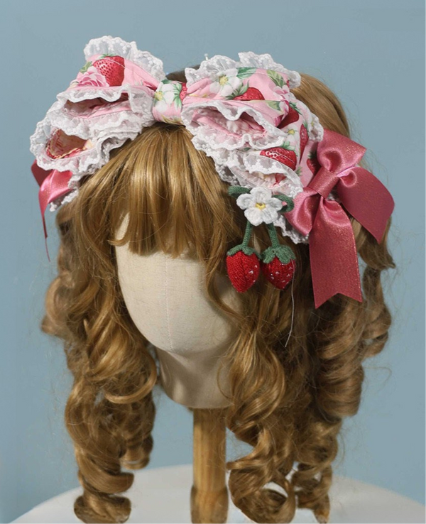【2月27日予約締切】ストロベリーアンティークドールドレス＋フルセット＋ボンネット＋カチューシャ