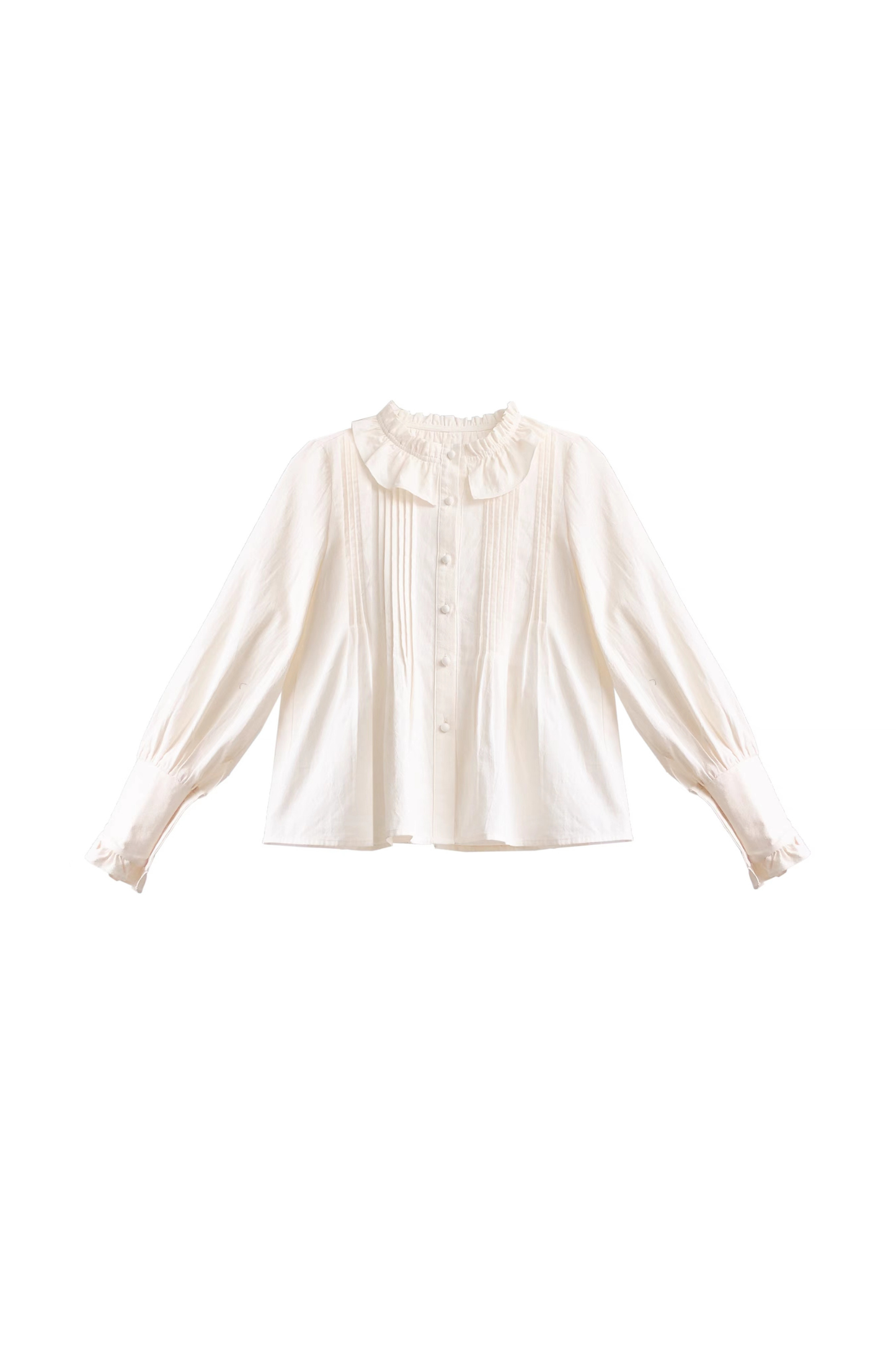 ホワイトスノーロングコート+シャツ+スカート