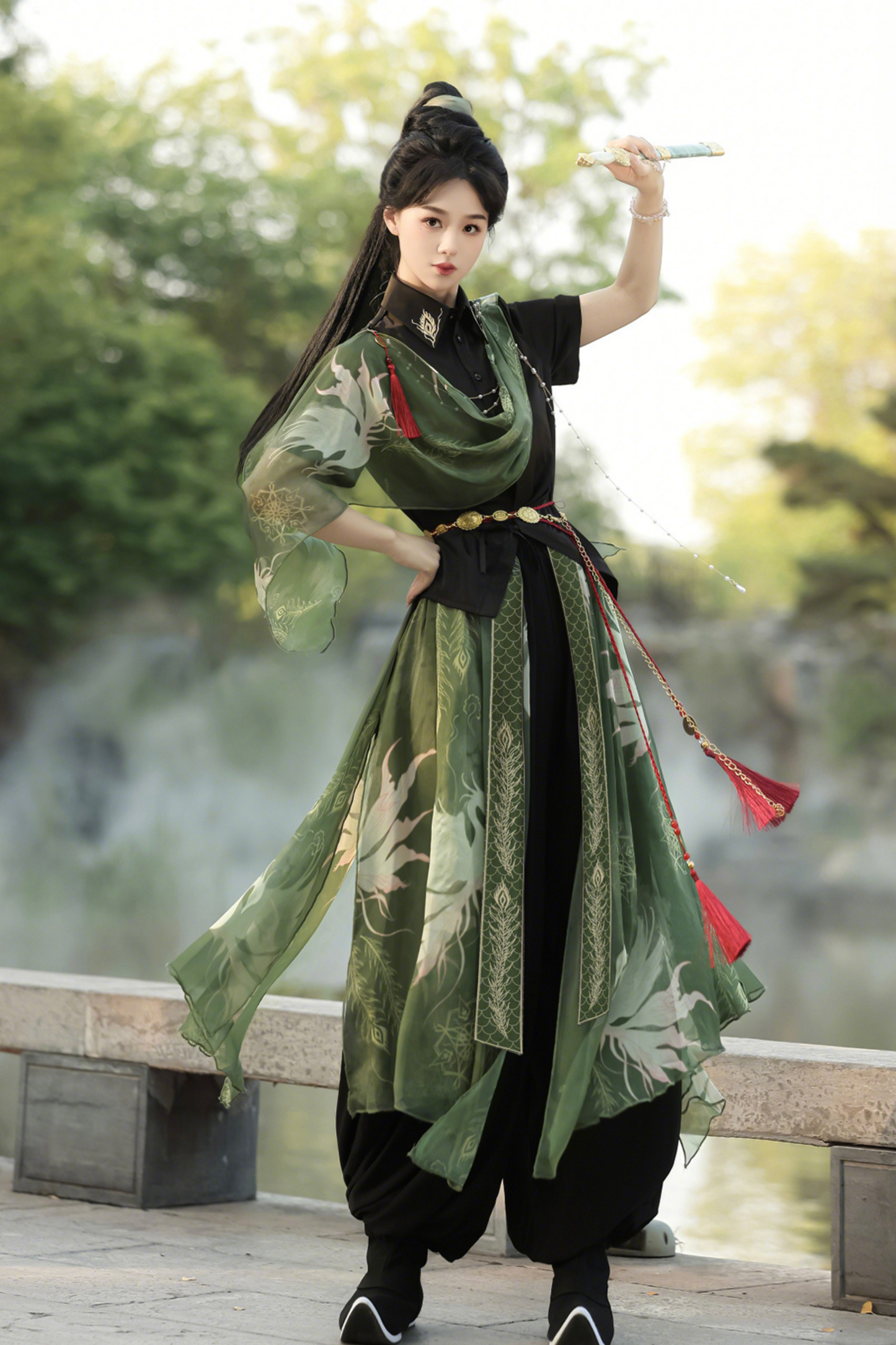 ネバーレスアイランドチャイナトップス+バルーンパンツ