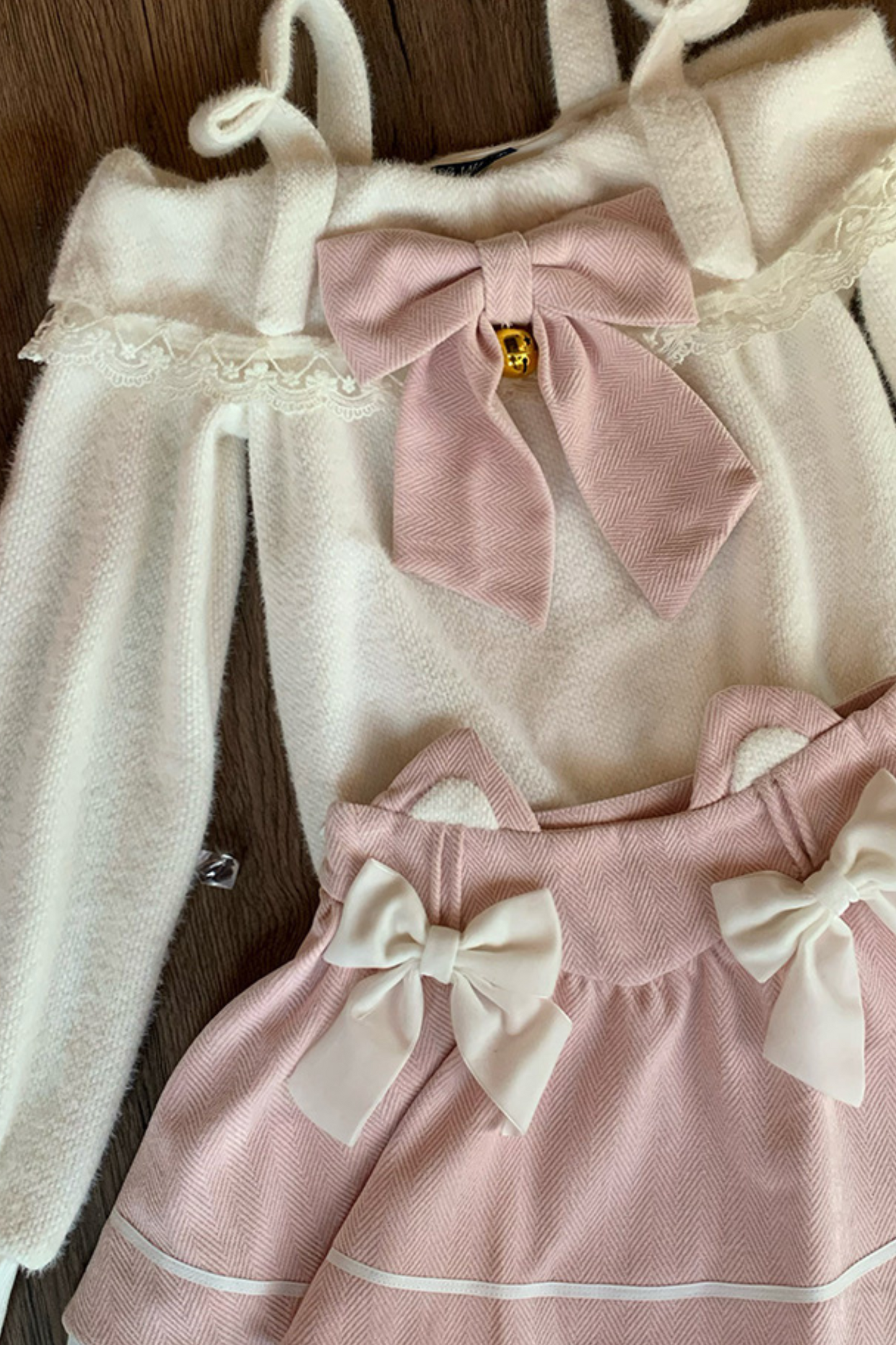 Ribbon Sweet Top + Cat Pink Skirt