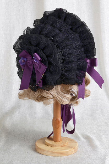 リボンゴシックロリータボンネット