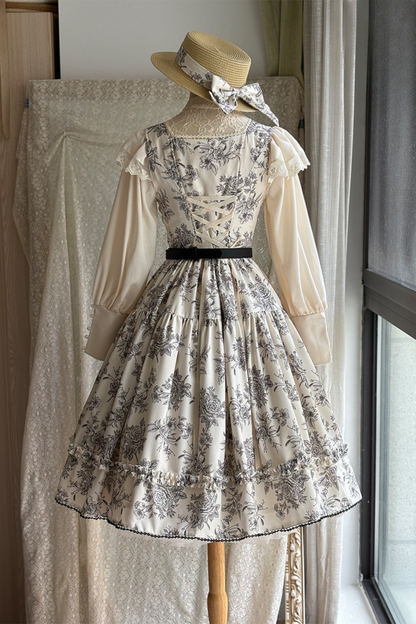 Sketch Wild Rose Elegant Lolita Jumperskirt